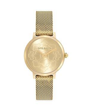 Olivia Burton Signature Floral Mesh Strap Watch, 28mm Product Image