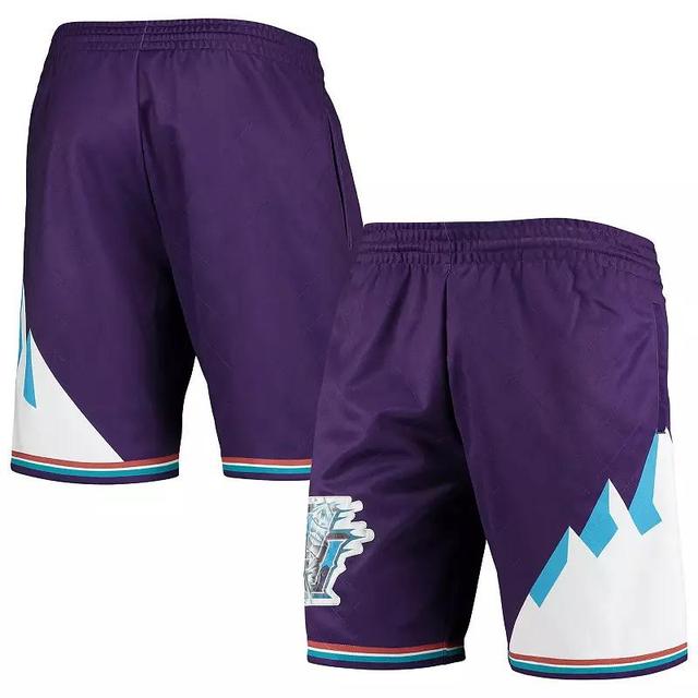 Mens Mitchell & Ness Purple Utah Jazz 1996 Hardwood Classics 75th Anniversary Swingman Shorts Product Image