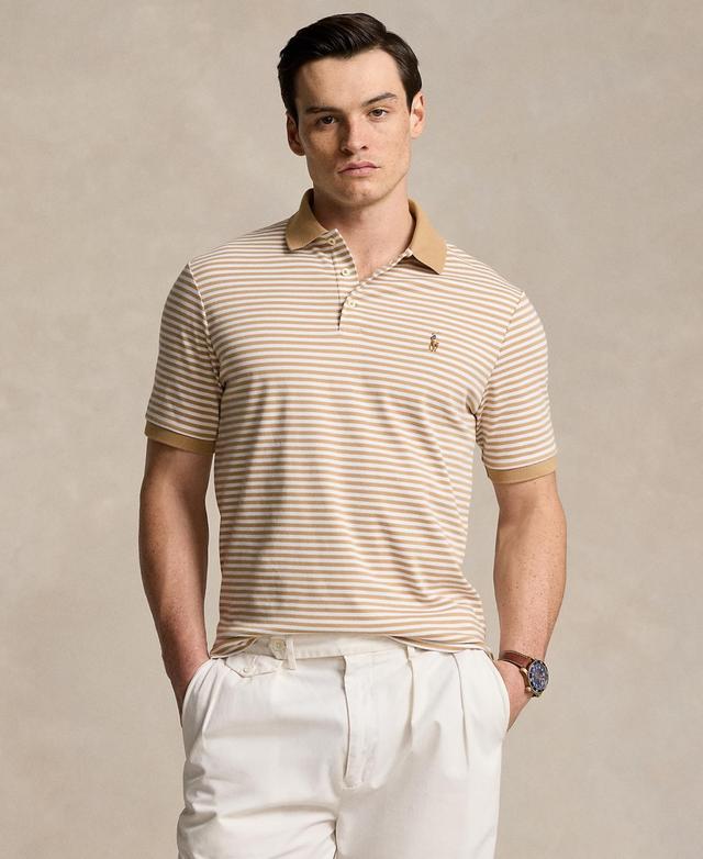 Polo Ralph Lauren Mens Classic-Fit Soft Cotton Polo Shirt - Classic Camel Product Image