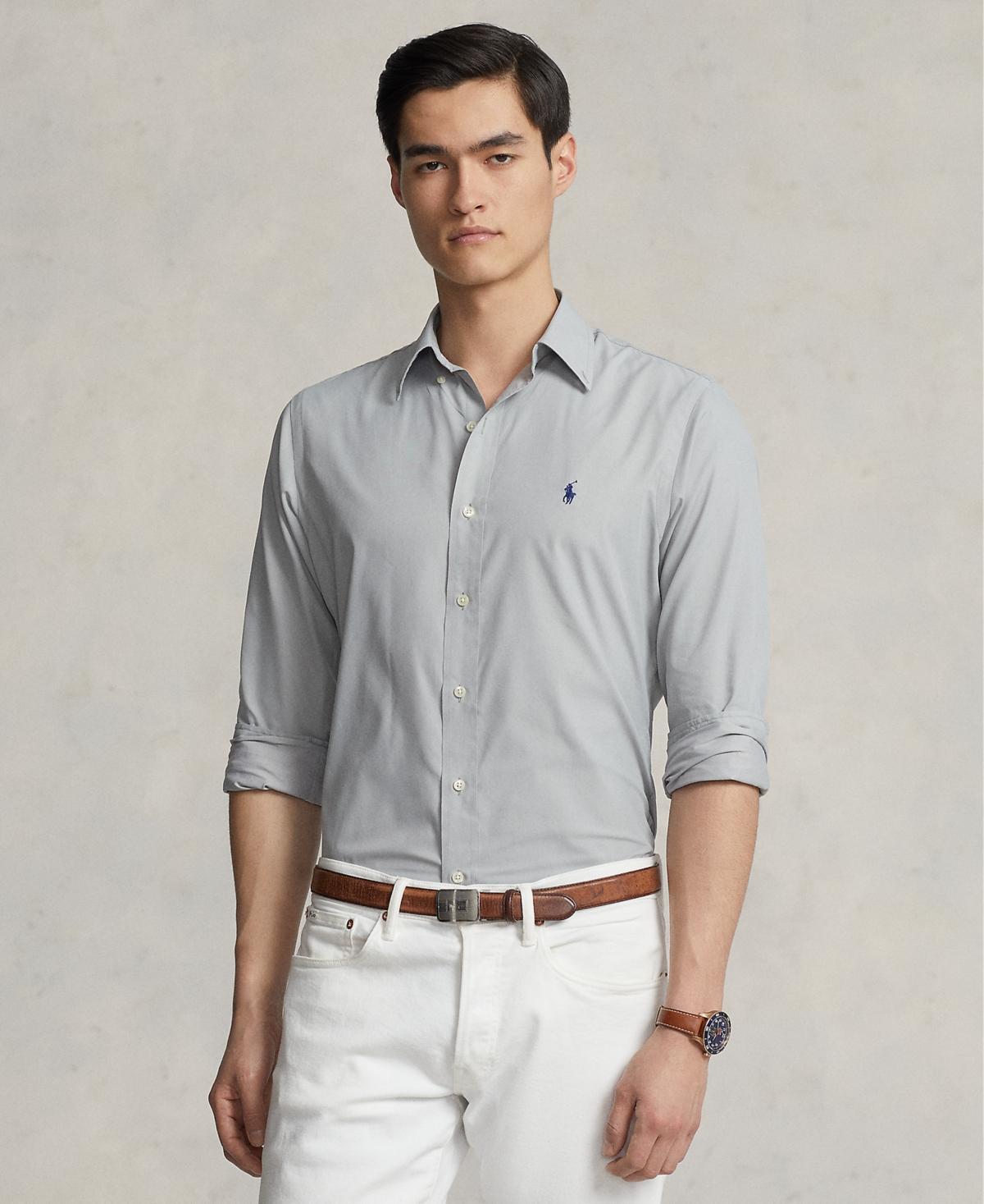 Men's Classic-fit Performance Stretch Twill Shirt In White Product Image