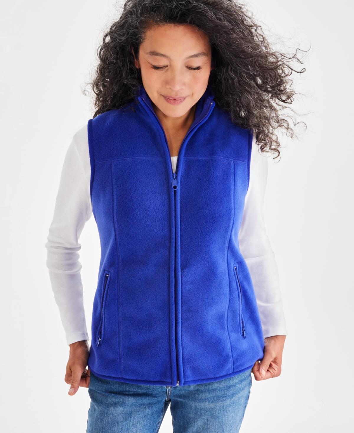 Style & Co Womens Zip-Front Polar Fleece Vest, Created for Macys Product Image