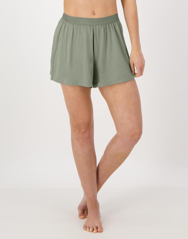 Hanes Originals Womens SuperSoft Comfywear Sleep Shorts, 3.25 Ecology Green 2XL Product Image