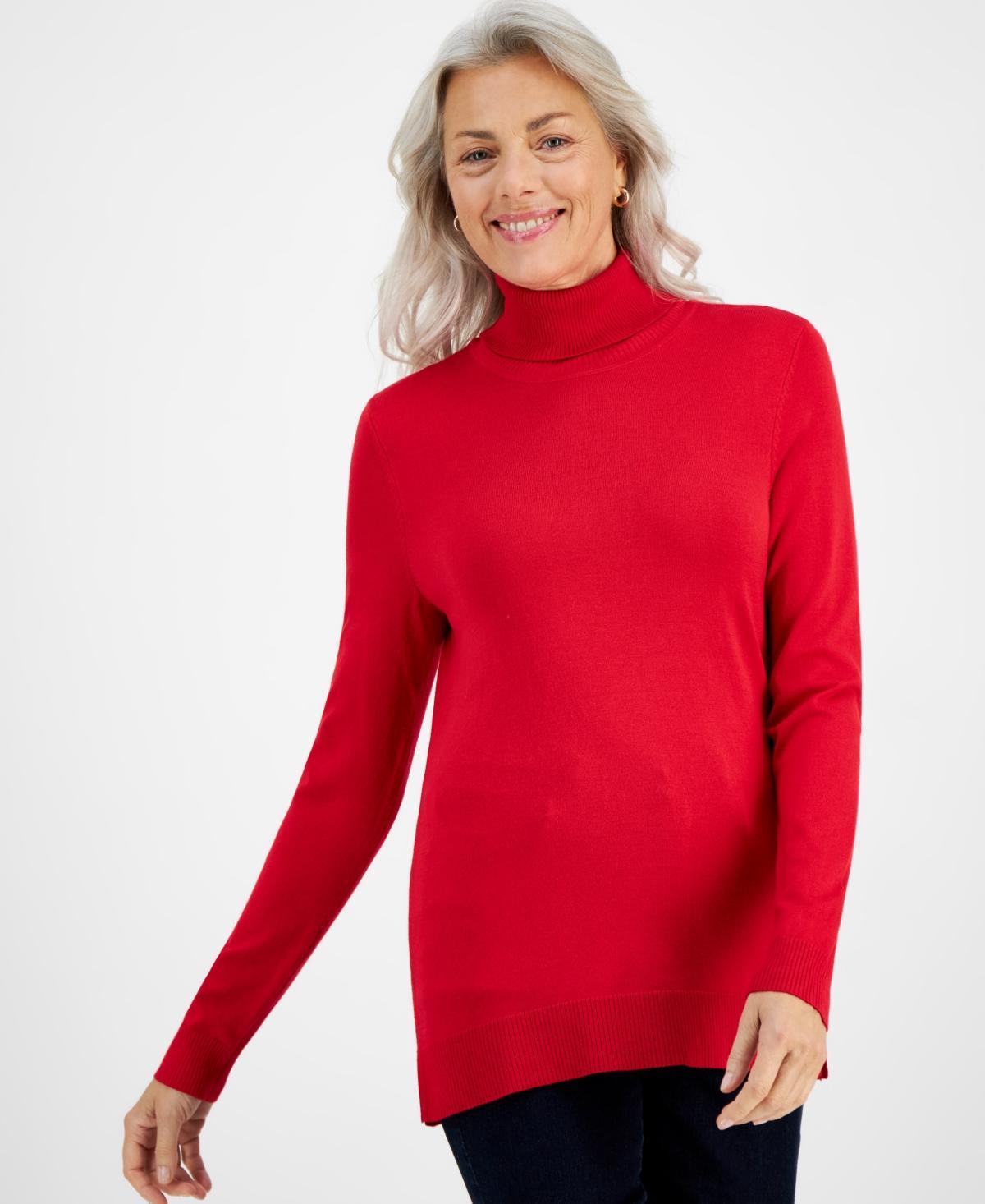 Style & Co Womens Turtleneck Long-Sleeve Sweater, Created for Macys Product Image