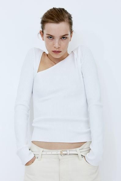 Sweater with Asymmetric Neckline product image