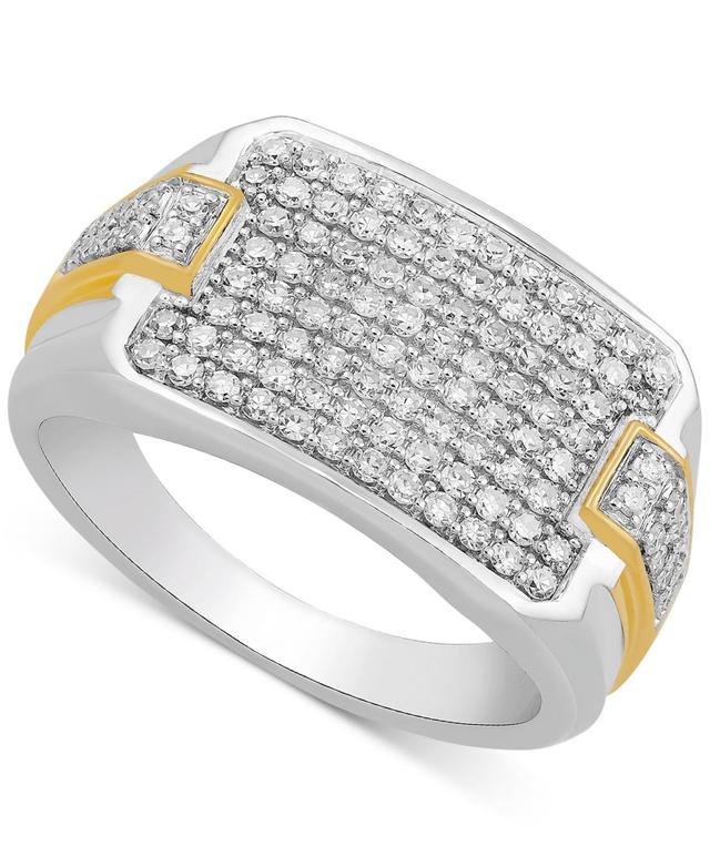 Mens Diamond Cluster Ring (1 ct. t.w.) in 10k Two-Tone Gold Product Image