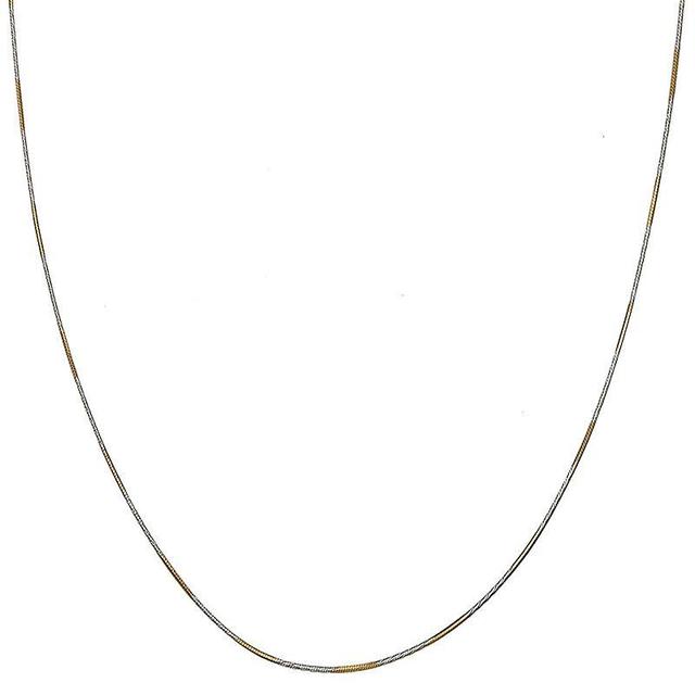 PRIMROSE 18k Gold Over Silver Diamond Cut Snake Chain Necklace, Women's, Size: 18", Grey - Size: 18" Product Image