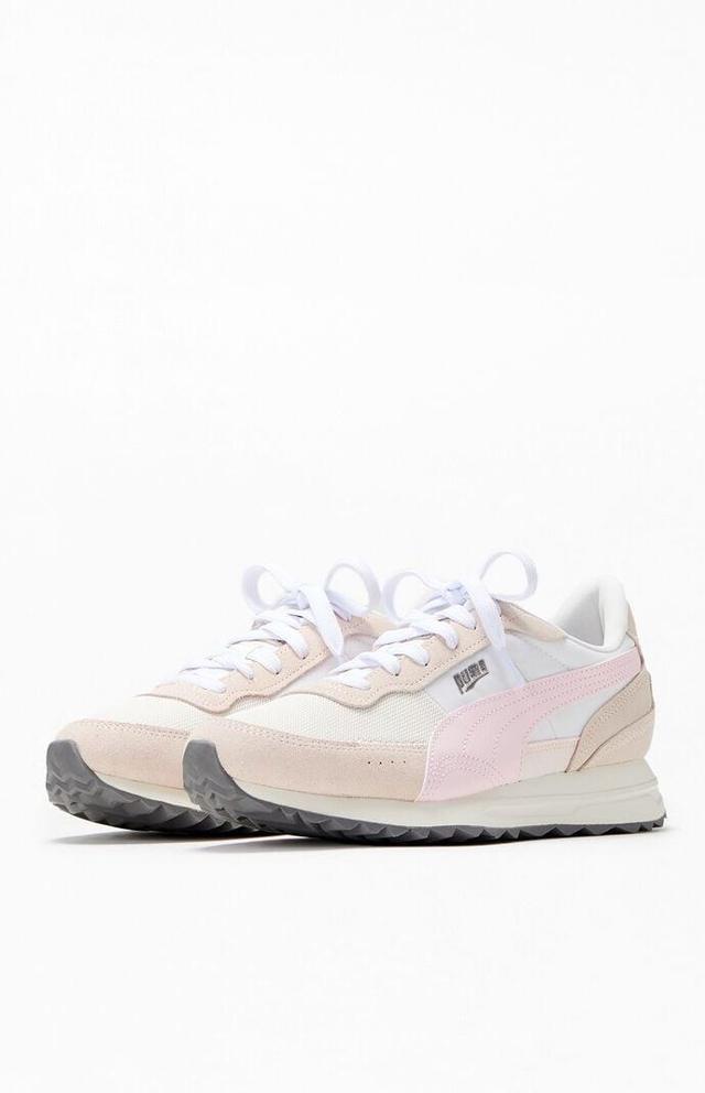 Puma Women's White & Pink Road Rider SD Sneakers in White/Pink - Product Image