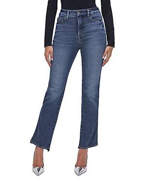 Good American Gd Crv High Rise Ankle Straight Leg Jeans in Indigo522 Product Image