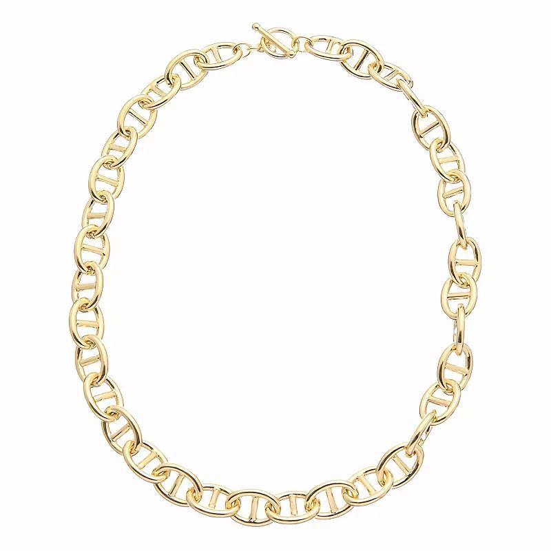 Juvell 18k Gold Plated Link Necklace, Womens Gold Tone Product Image