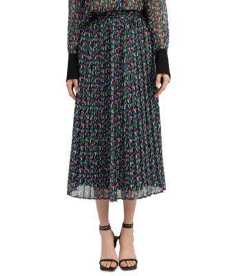 En Saison Womens Alicia Printed Chiffon Midi Skirt Product Image