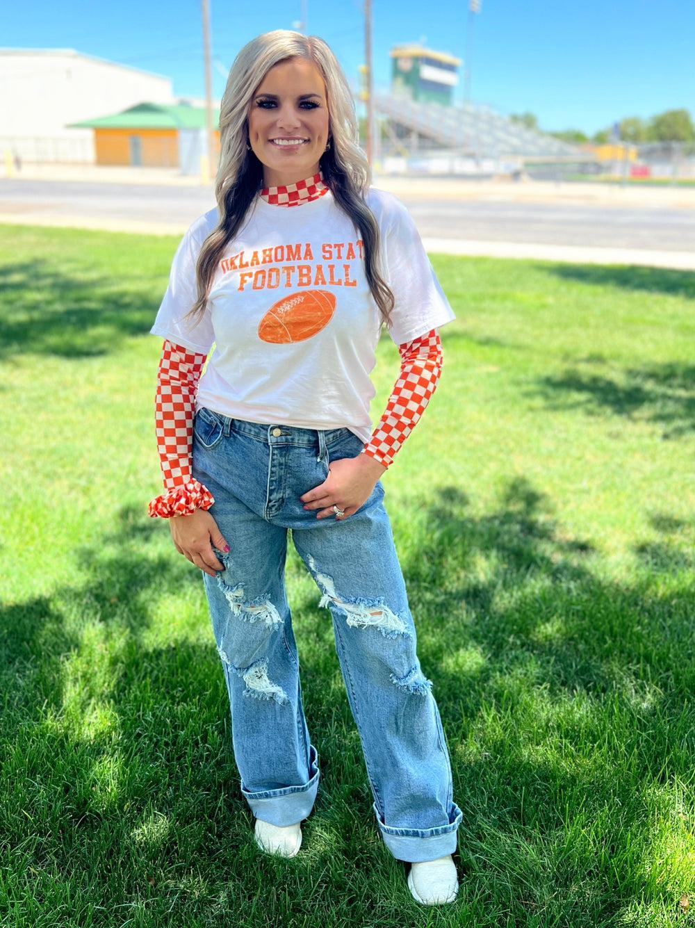 Plus Sterling Kreek Pep Rally Orange Mesh Top Product Image