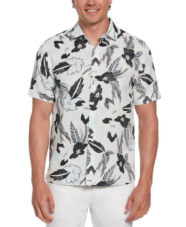 Cubavera Mens Short Sleeve Button-Front Abstract Floral Print Shirt Product Image