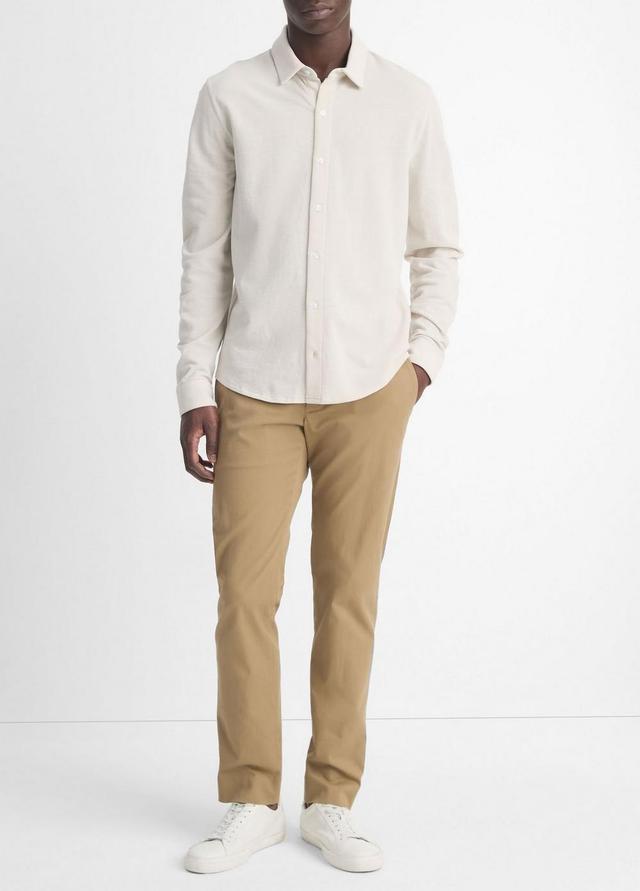 Cotton Piqué Button-Front Shirt Product Image