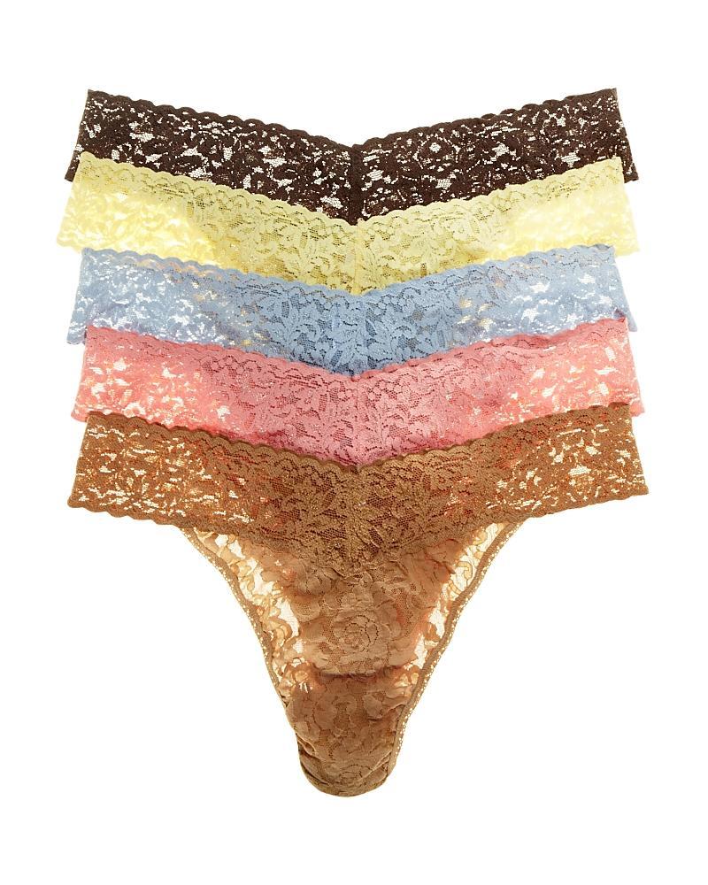 Hanky Panky Womens Signature Lace Original Thong 5 Pack - TemptingTurquoise Product Image