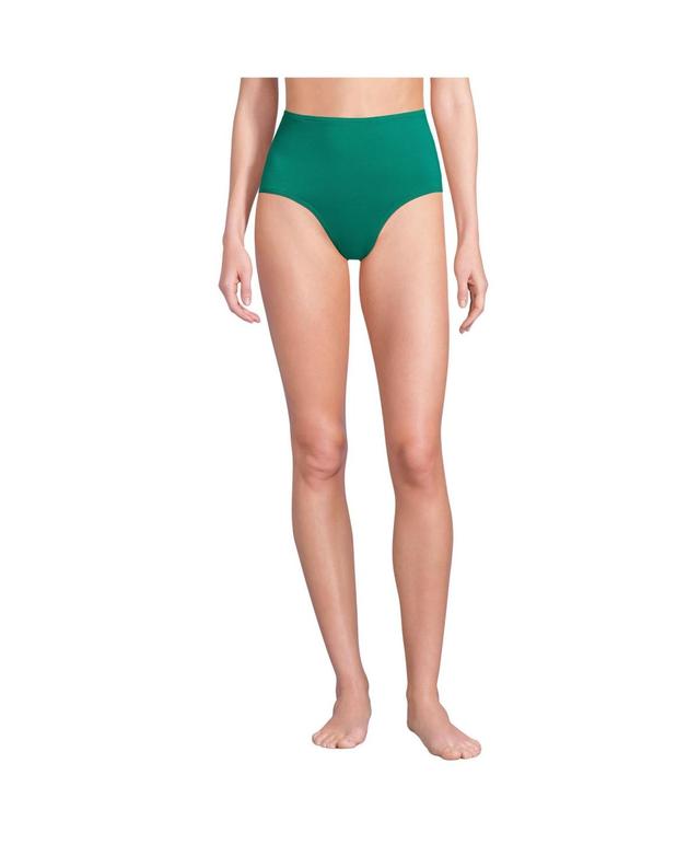 Lands End Womens Sculpting Suit Chlorine Resistant Targeted Control Retro High Waisted Bikini Swim Bottoms Product Image