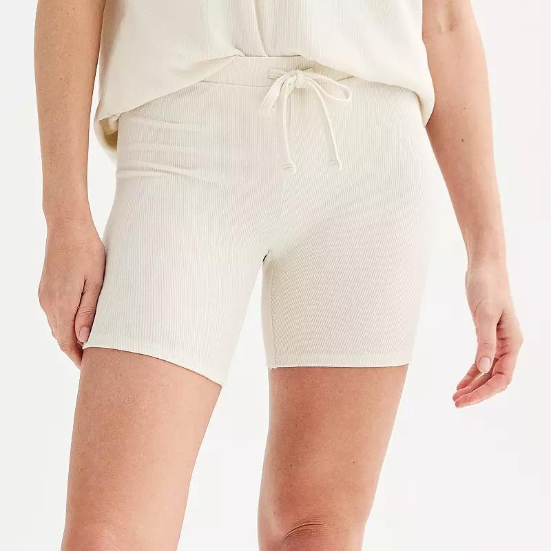 Womens Sonoma Goods For Life Ribbed Pajama Shorts Product Image