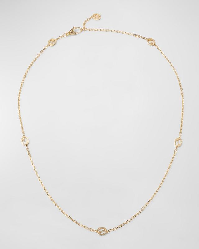 Womens Interlocking G Necklace In Yellow Gold - Gold Product Image