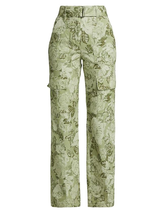 Womens Keanu Floral Straight-Leg Cargo Pants Product Image