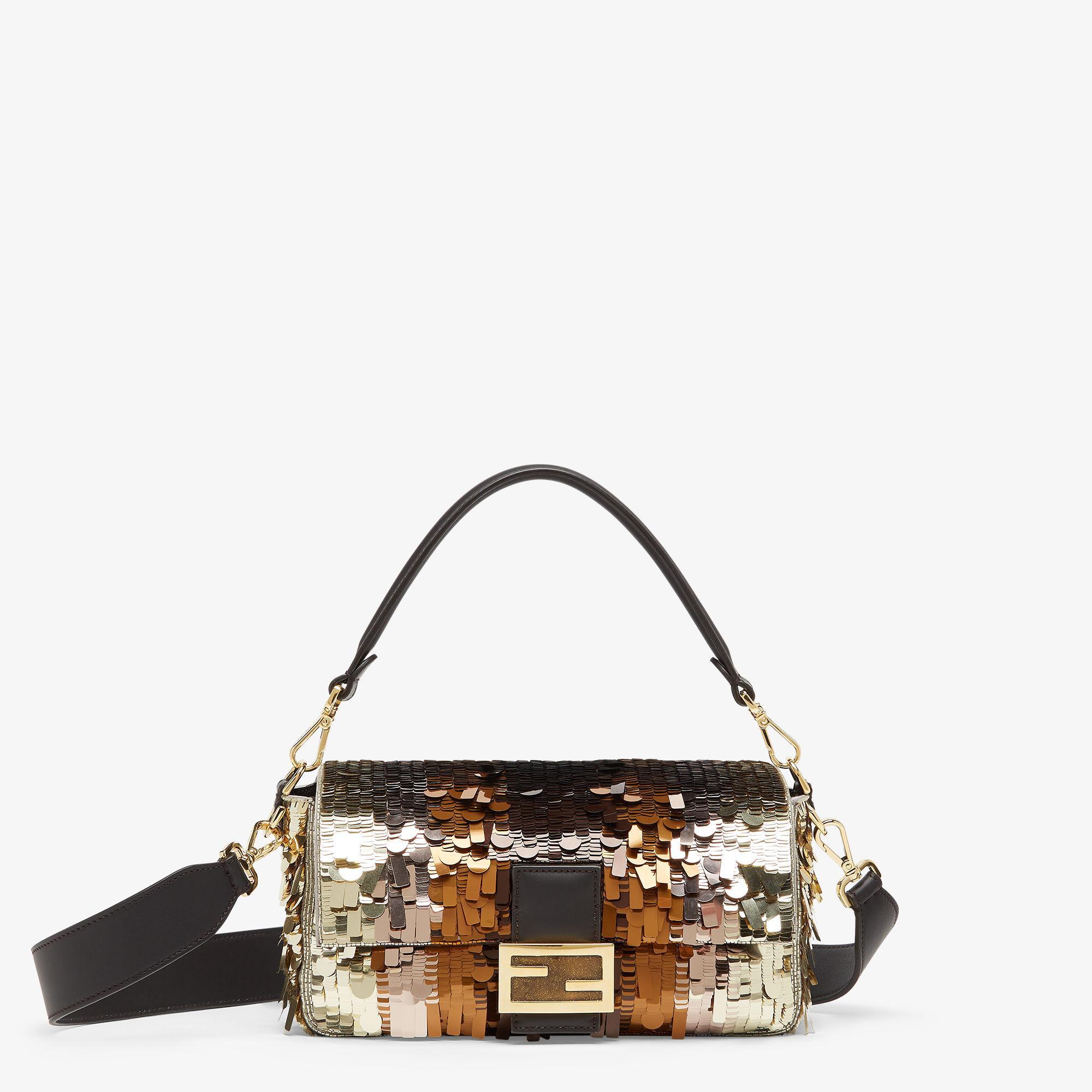 BaguetteMulticolor sequin and leather bag Product Image