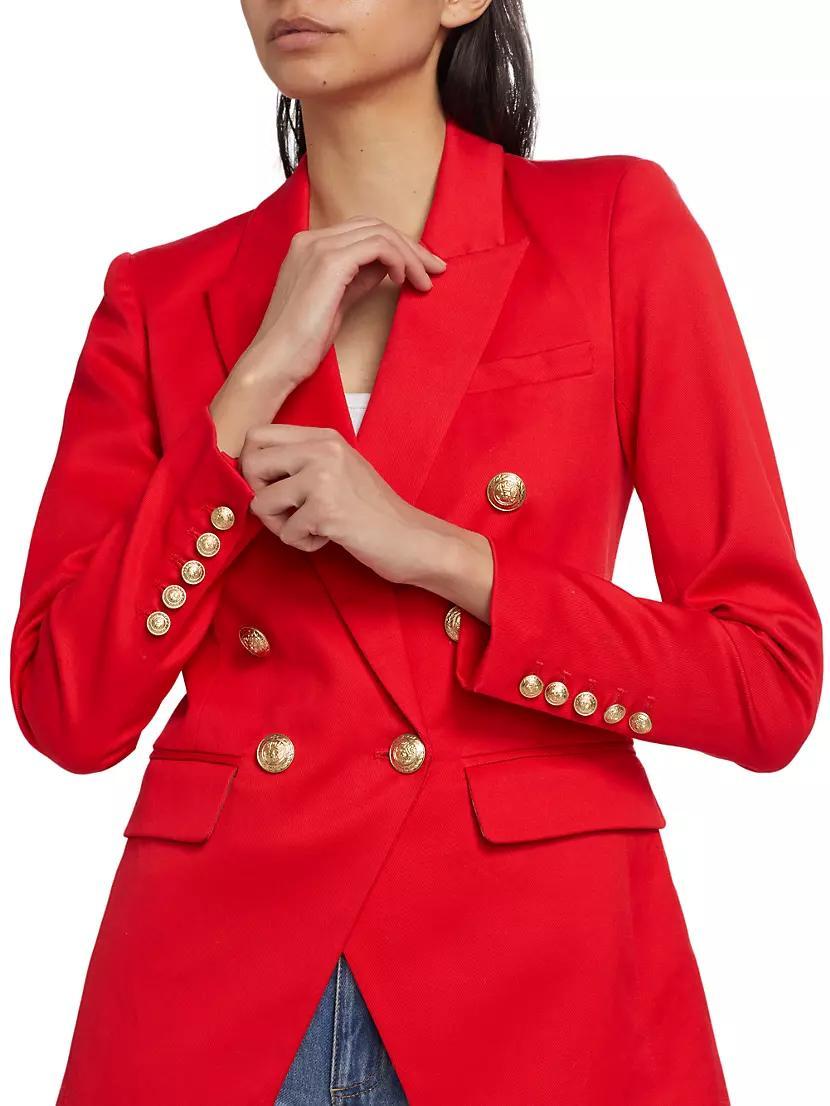 Kendi Cotton Twill Double-Breasted Blazer Product Image