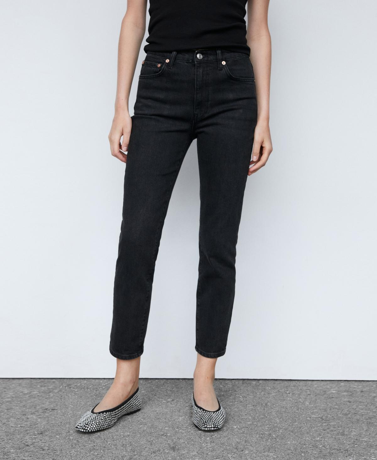 Mango Womens Slim Cropped Jeans product image