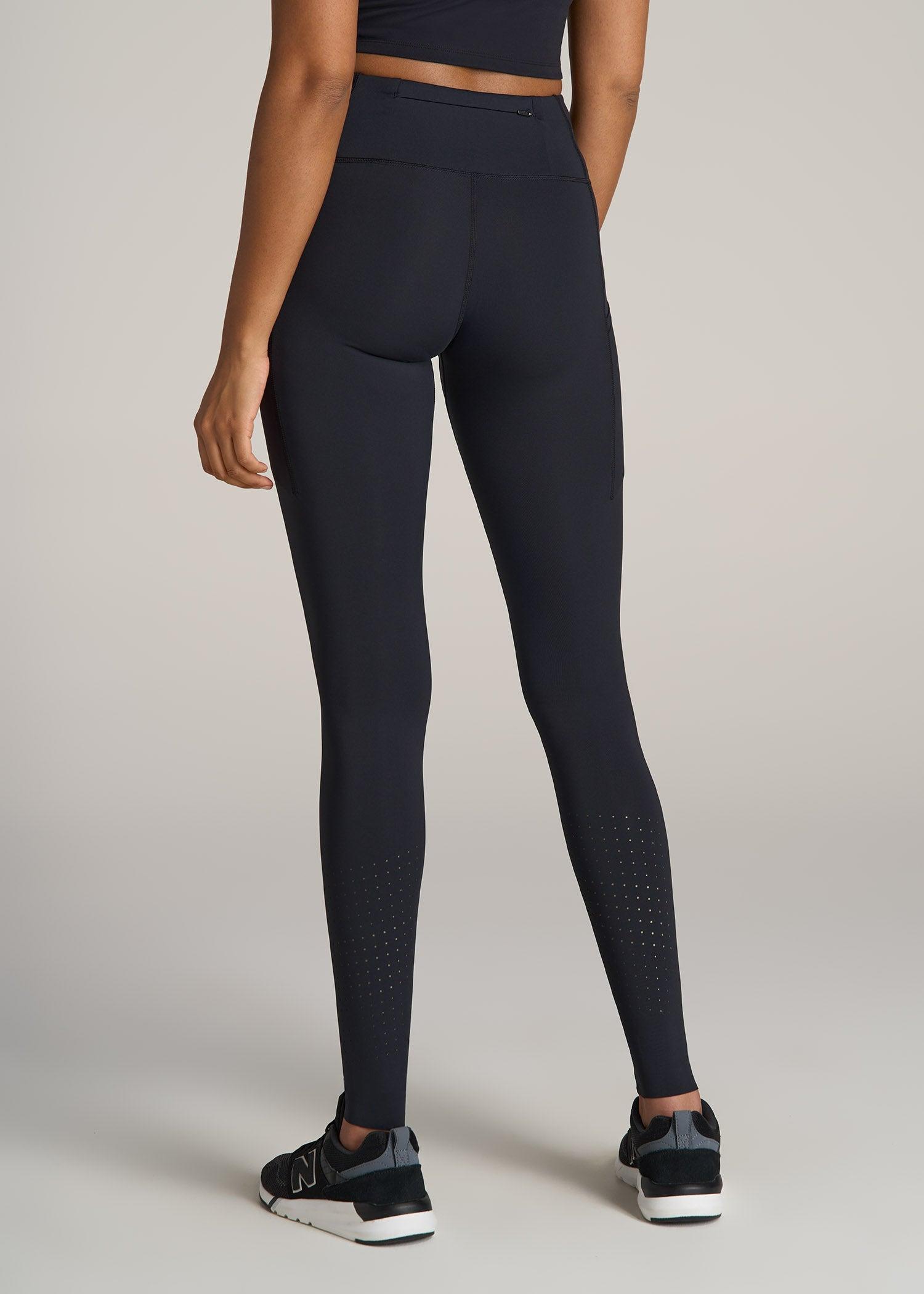 Mid Rise Run Legging for Tall Women in Black Product Image