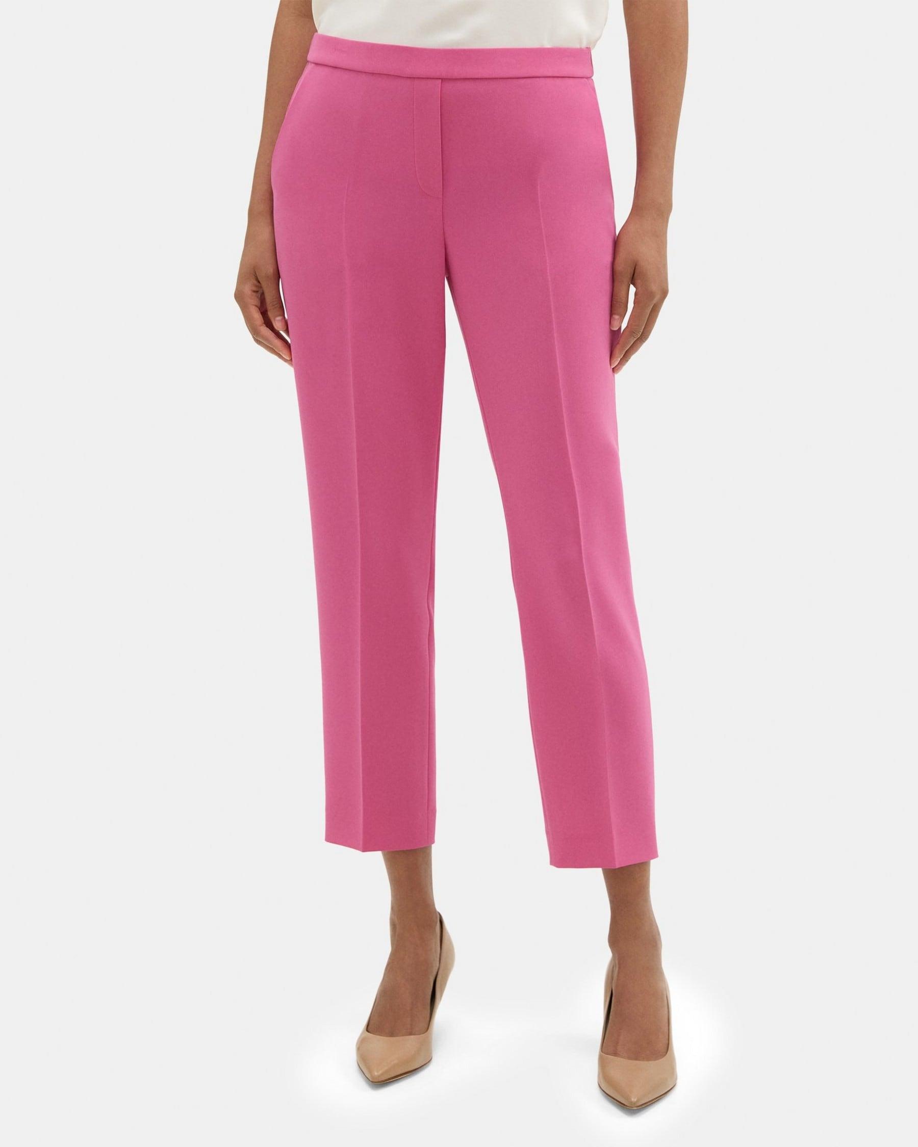 Cropped Slim Pull-On Pant in Crepe Product Image