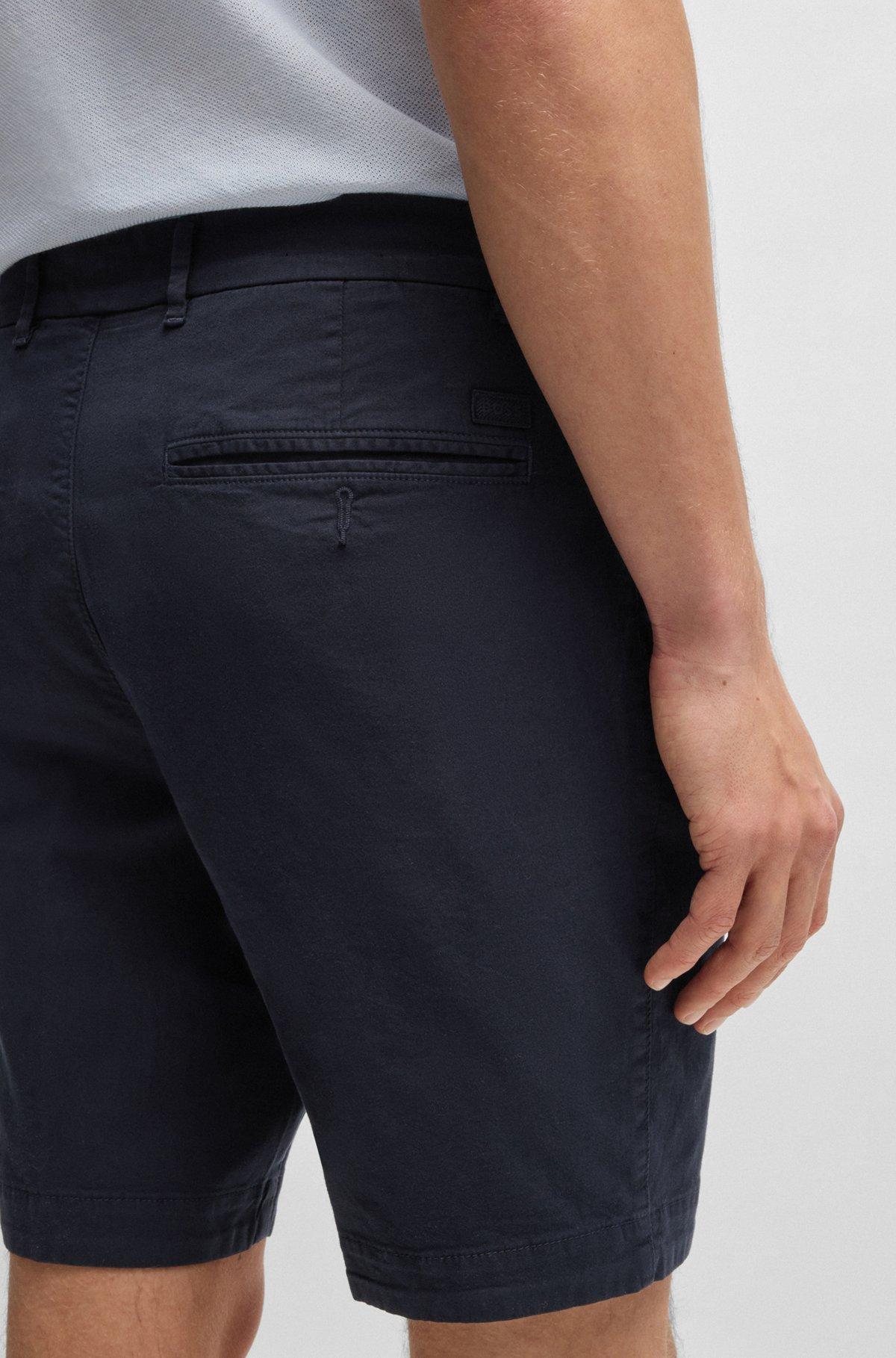 Slim-fit shorts in stretch-cotton twill Product Image