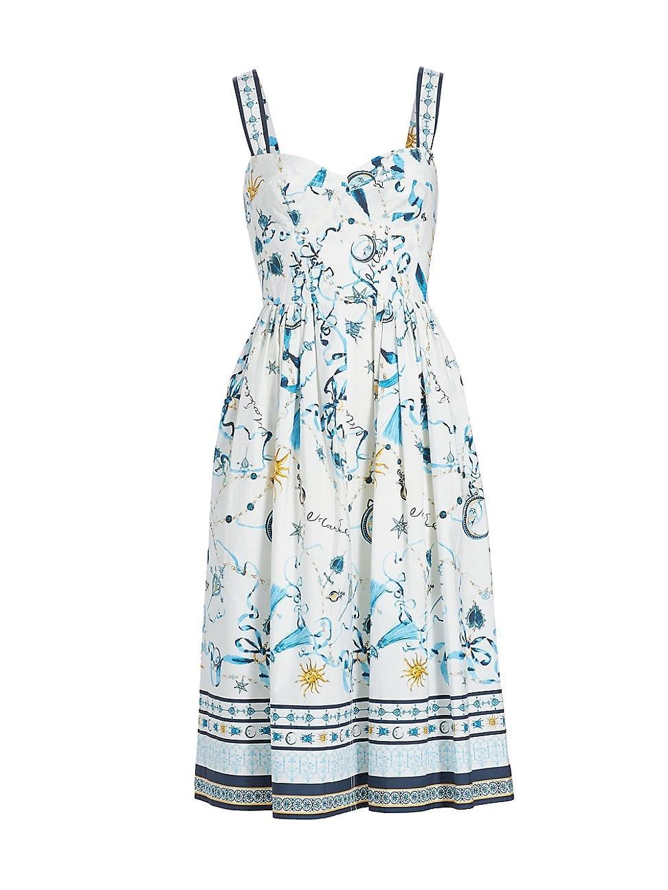 Womens Willow Cotton Celestial Midi-Dress Product Image