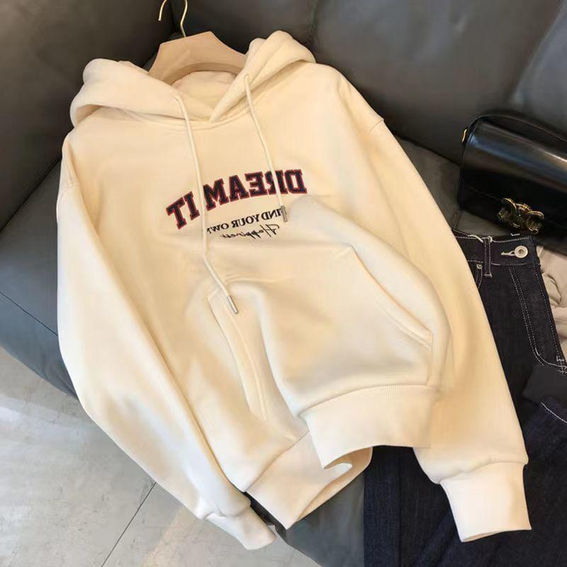 Lettering Loose Fit Hoodie Product Image