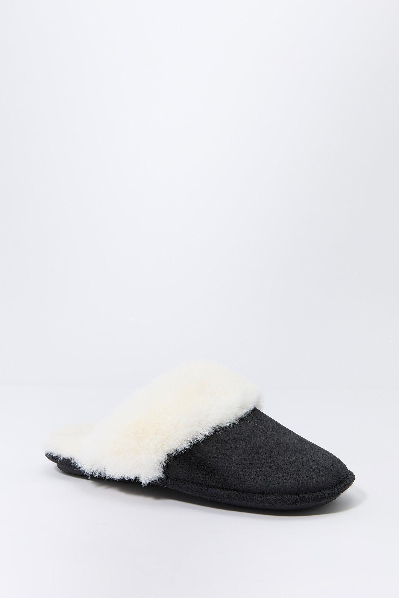 Faux Fur Collared Slipper Female Product Image