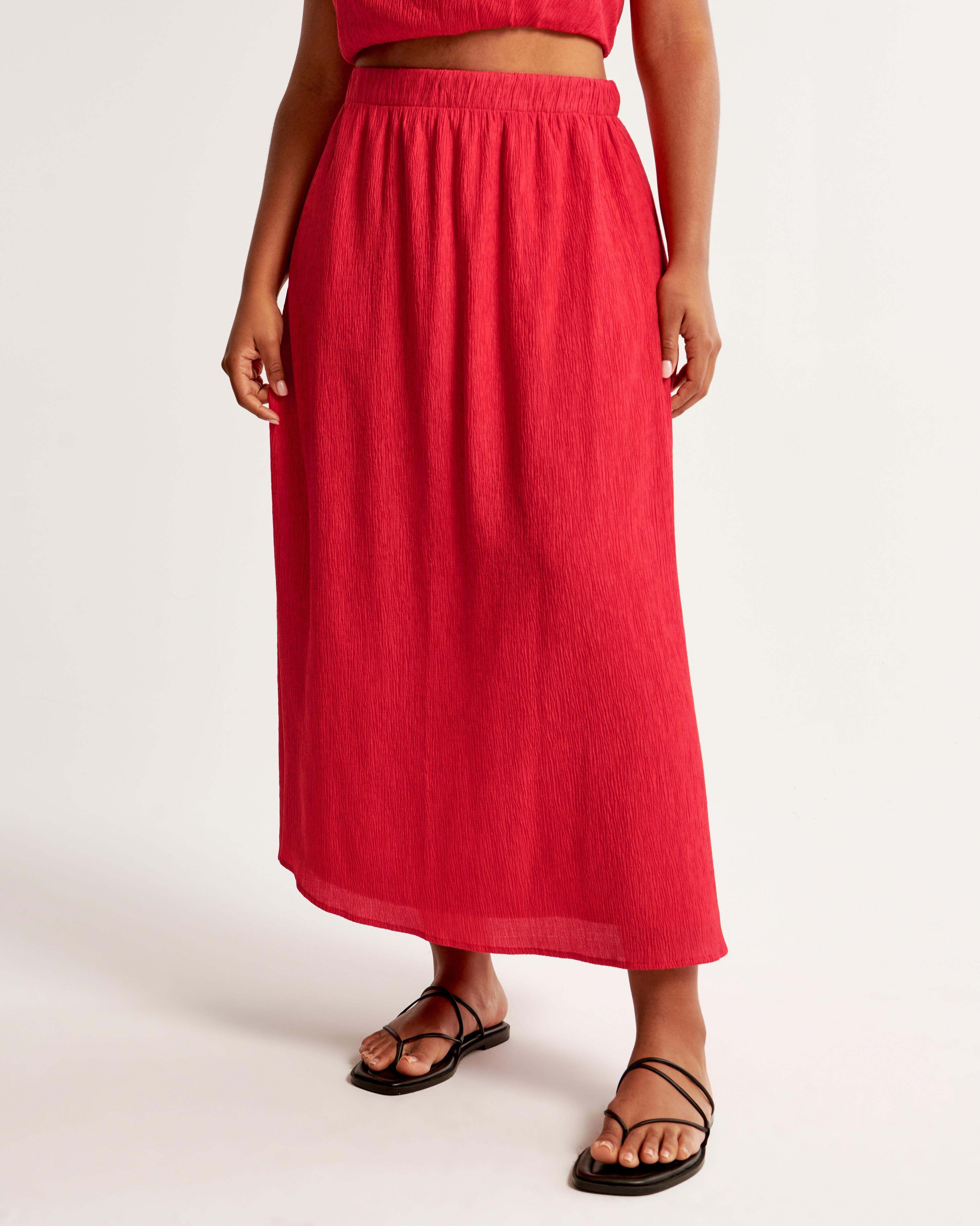 Crinkle Flowy Maxi Skirt Product Image