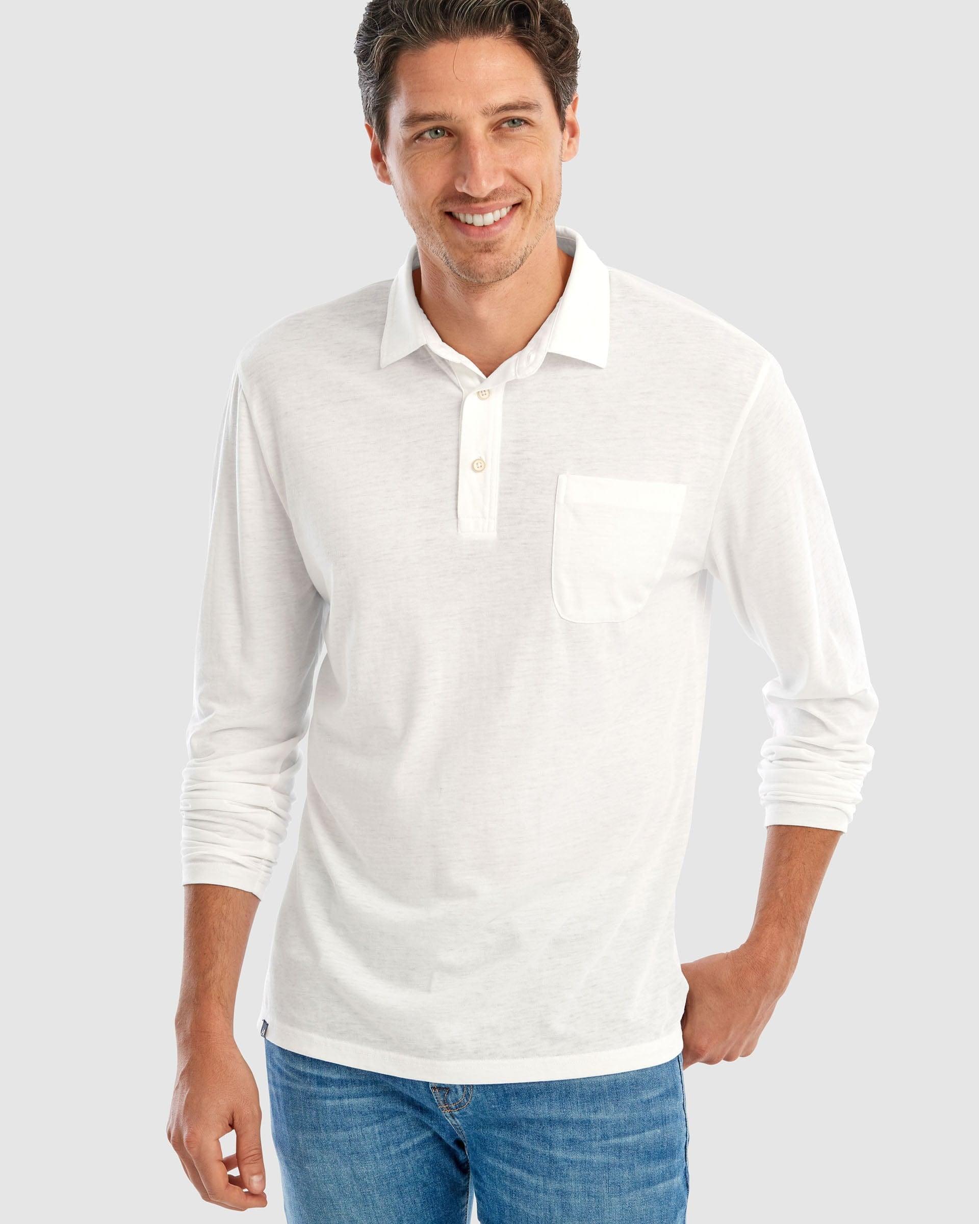 Clay Long Sleeve Polo Male Product Image