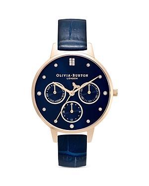 Olivia Burton Multifunction Leather Strap Chronograph Watch, 34mm Product Image