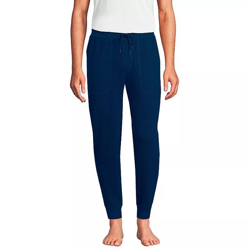 Lands End Mens Waffle Jogger Pajama Pants Product Image