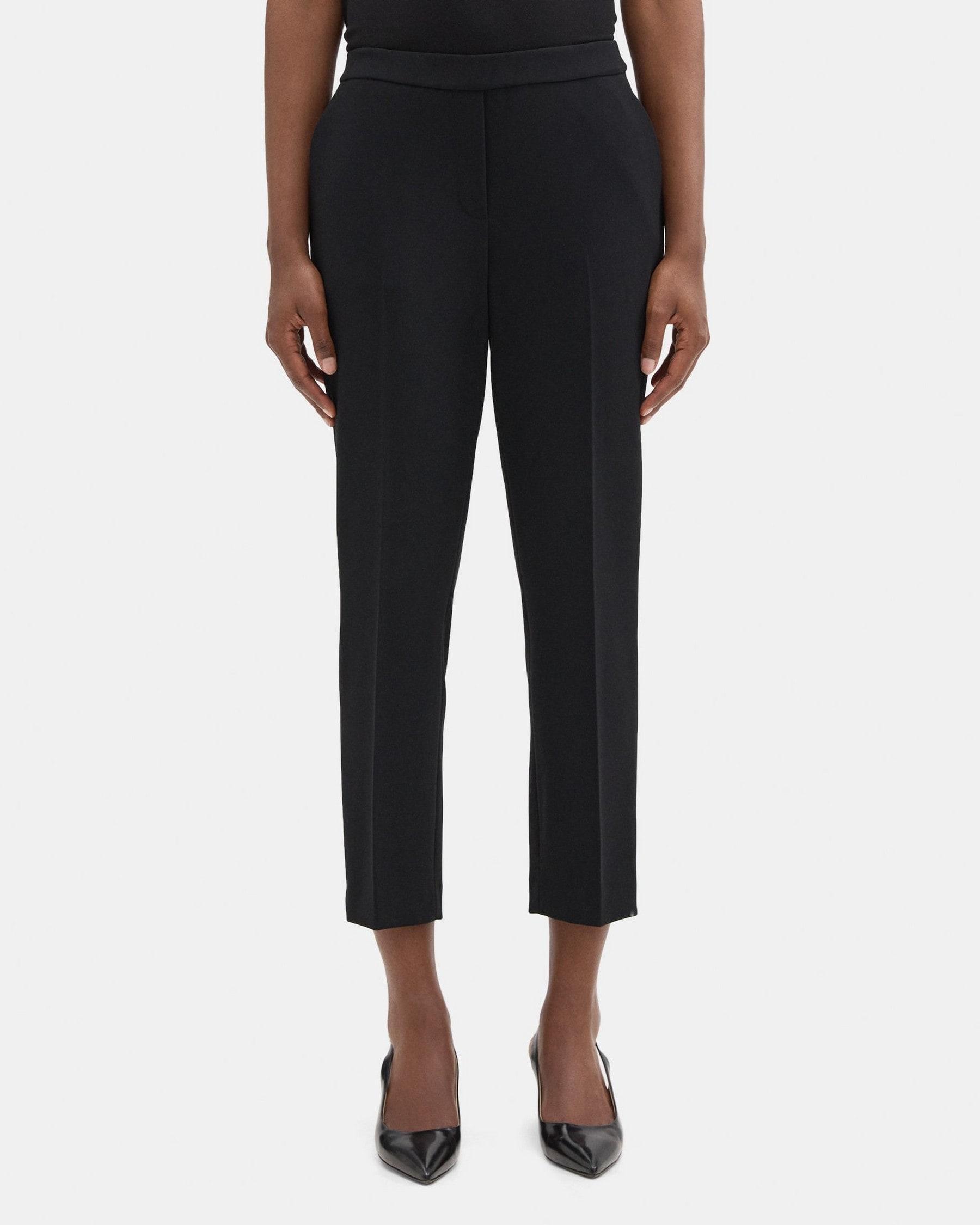 Cropped Slim Pull-On Pant in Crepe Product Image