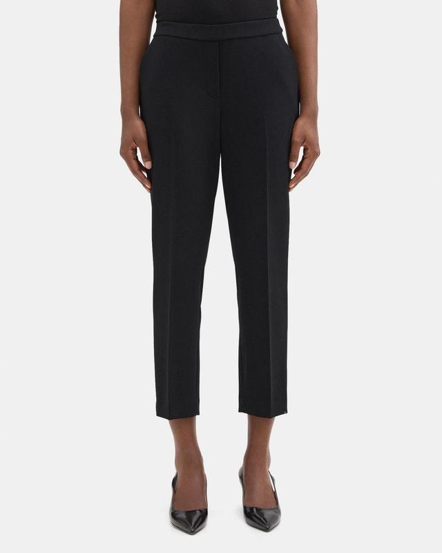 Cropped Slim Pull-On Pant in Crepe Product Image