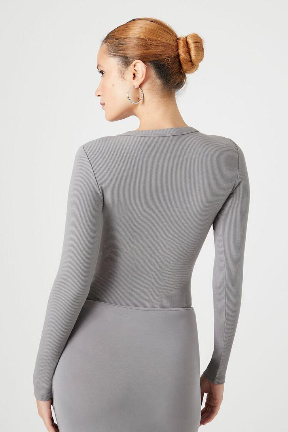 Ribbed Long-Sleeve Bodysuit | Forever 21 Product Image