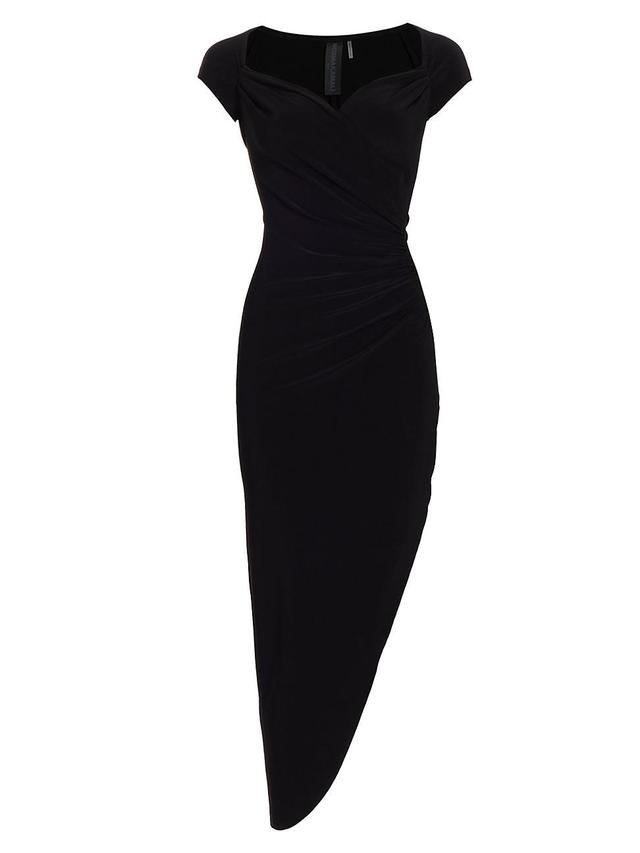 Womens Drape Asymmetric Jersey Gown Product Image