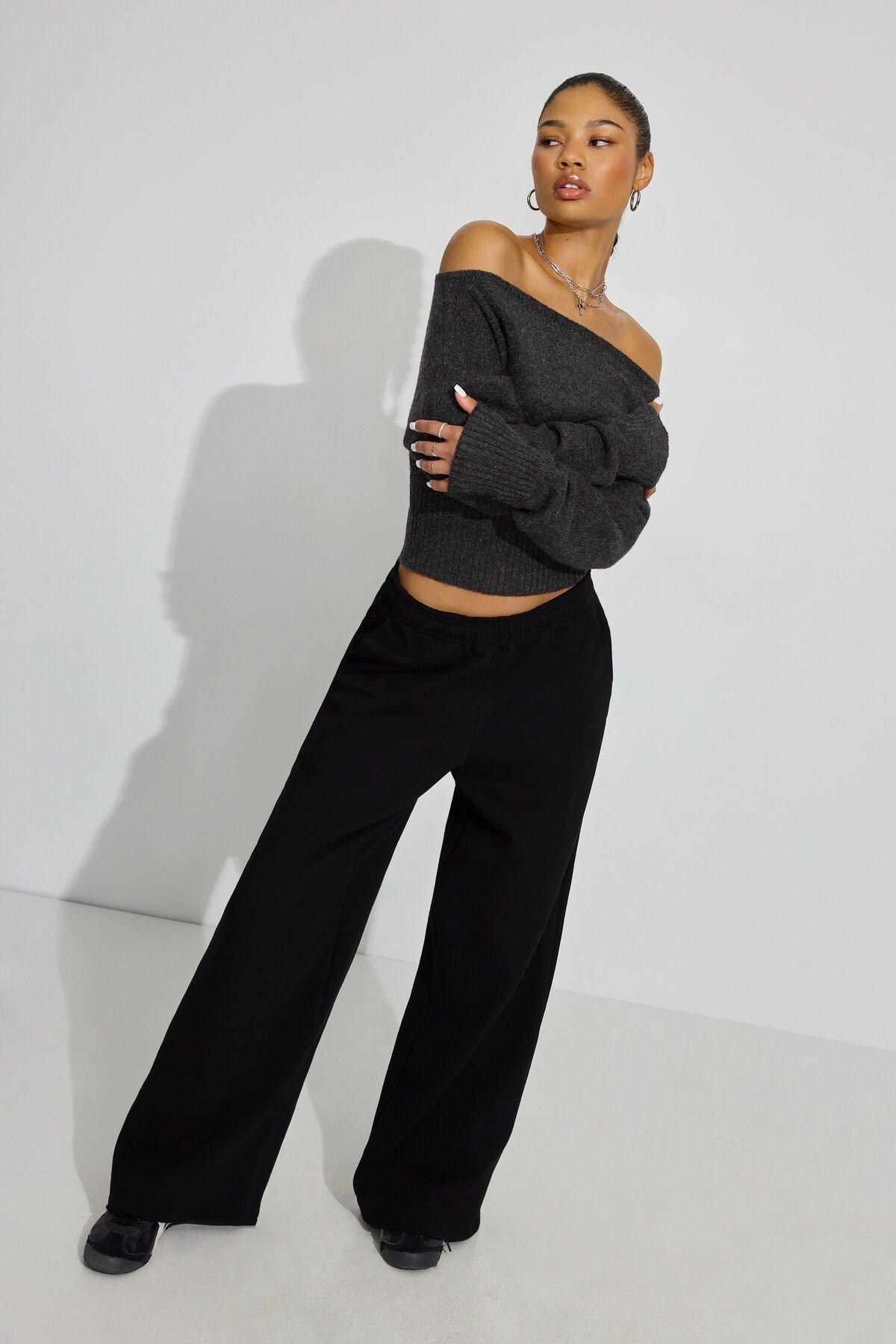 Spongy Off Shoulder Sweater Product Image