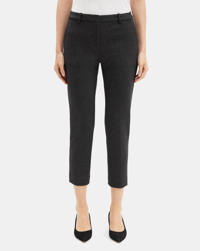 Slim Cropped Pant in Double-Knit Jersey Product Image