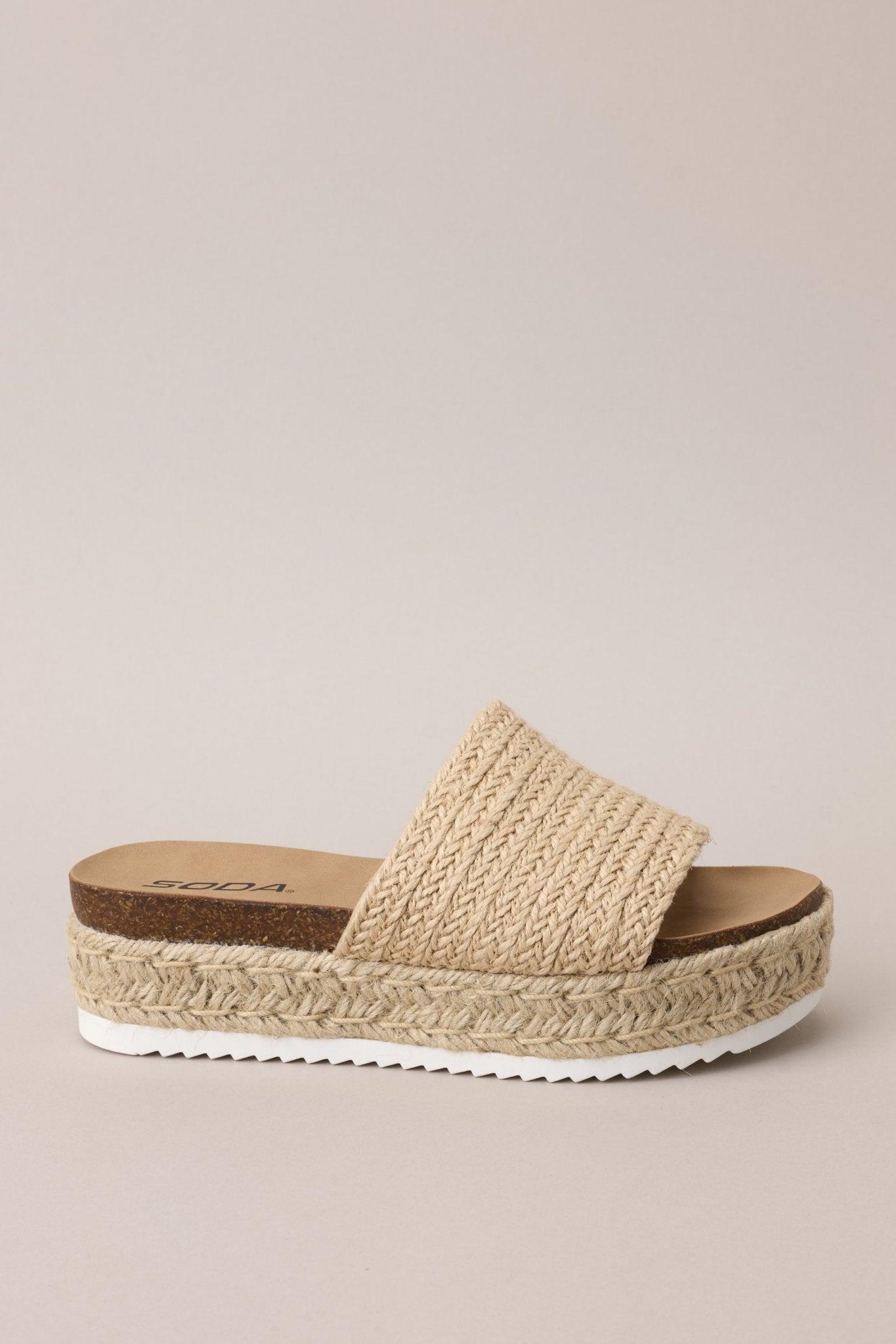 Coastal Serenity Natural Espadrille Platform Sandals Product Image