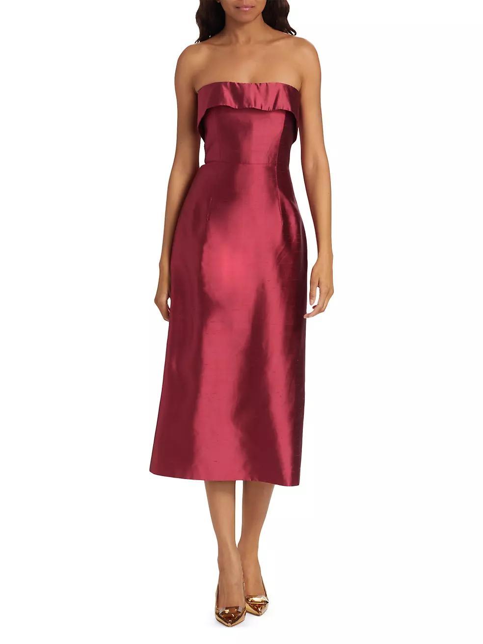 Novella Satin Column Cocktail Dress Product Image