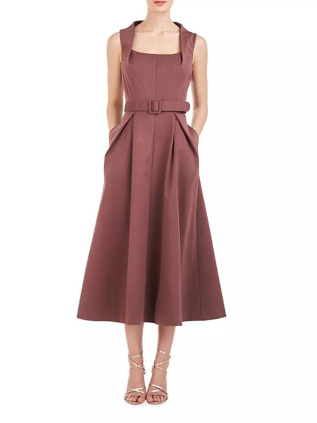 Lucielle Faille Tea-Length Dress Product Image