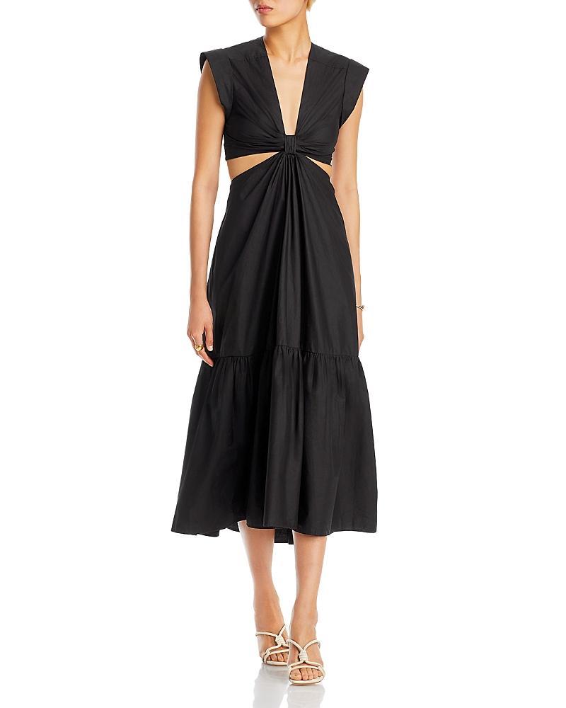 Alexandria Gathered Cut-Out Midi Dress Product Image