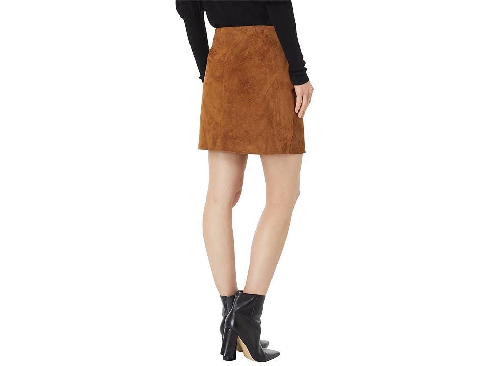 Blank NYC Real Suede Miniskirt with Snap Front Closure Detail (Ginger Up) Women's Skirt Product Image