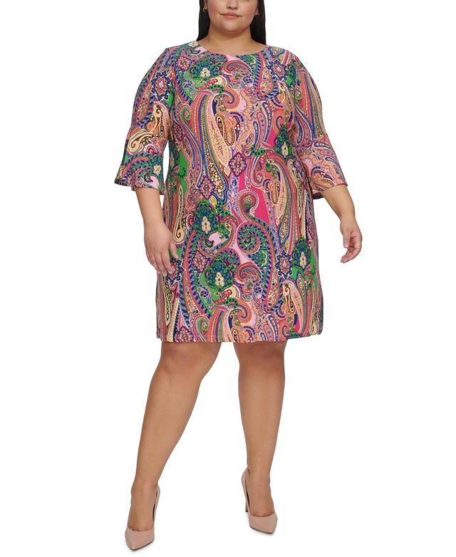 Tommy Hilfiger Plus Size Bell-Sleeve Dress Product Image