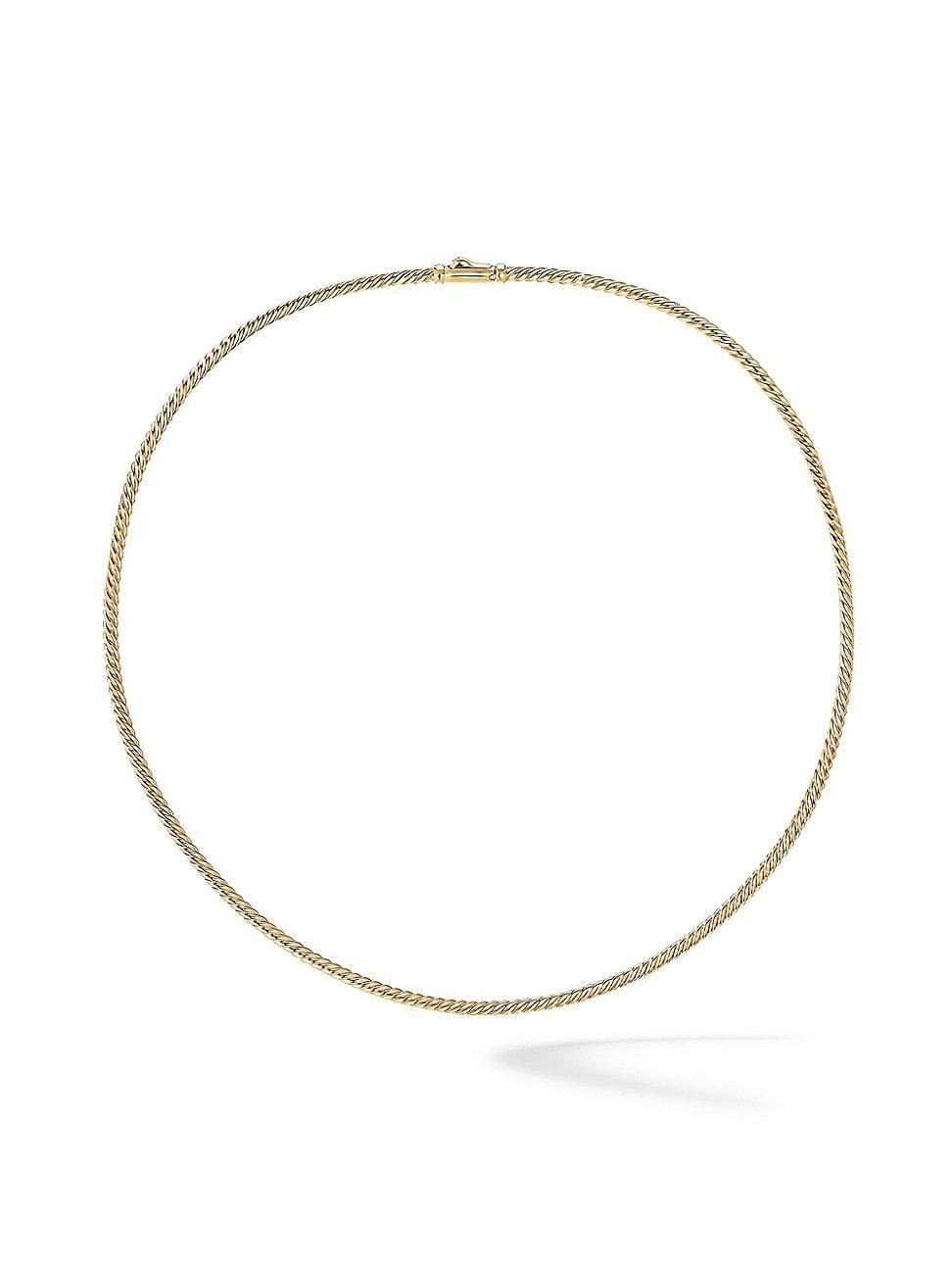 David Yurman 18K Yellow Gold Sculpted Cable Necklace, 15.5 Product Image