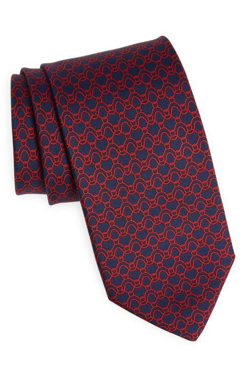 FERRAGAMO Gancini Wave Silk Tie Product Image