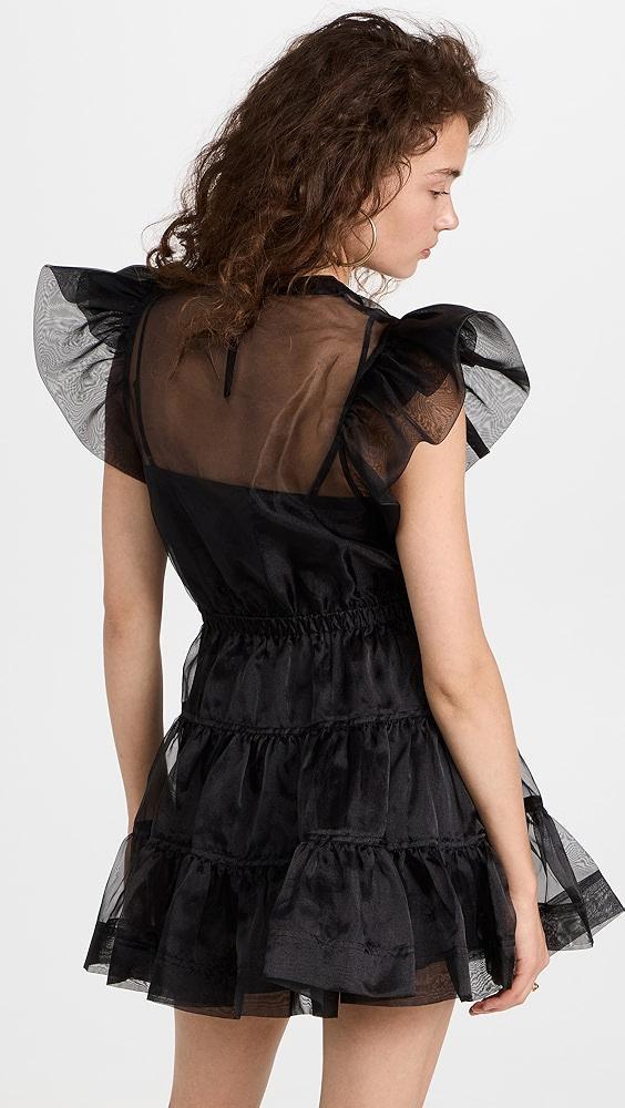 SIMKHAI Monique Organza Ruffle Sleeve Mini Dress | Shopbop Product Image